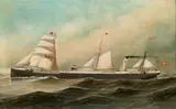 Antonio Jacobsen, M/T "Christine" First Danish Tanker, 1894, Oil on canvas