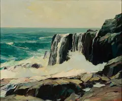 Outer Ledge by Stanley Wingate Woodward, Oil on canvas, sold Aug 2023