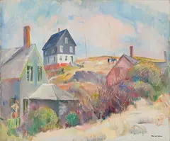 Alice Kent Stoddard, Polly's Folly, Bogdanove Cottage, Monhegan, Oil on canvas