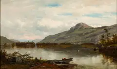Samuel Lancaster Gerry, Mt. Lafayette and Profile Lake, Oil on canvas