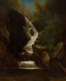 Sylvester Phelps Hodgdon, Artist Falls, N. Conway, NH, 1879, Oil on canvas