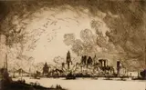 Joseph Pennell, New York from Brooklyn, 1915, Etching