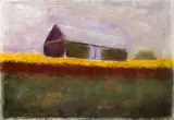Wolf Kahn, Barn, Pastel on paper
