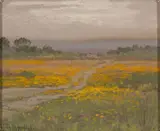 Julian Onderdonk, Coreopsis in Bloom, San Antonio, TX, 1921, Pastel on board