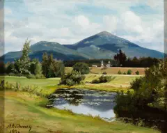 Alfred Ordway, View of Jackson NH and Mt. Kearsarge, 1876, Oil on canvas
