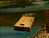 Stephen Etnier, Pond at Kennebunkport, Oil on masonite