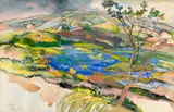 Saul Raskin, Block Island R.I., Watercolor on paper
