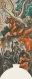 James Daugherty, "The Scouts" Mural Study, Pastel on paper
