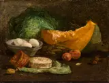 Eugène Louis Boudin, Nature morte aux oeufs et la citrouille