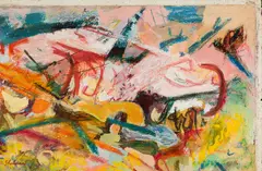 Morris Shulman, August Abstraction, c. 1951, Casein on paper