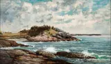 Frank Henry Shapleigh, "Schooner Head" Mt. Desert Island, Oil on canvas