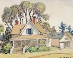 Russell Cheney, Shenstone Gardens, Oil on masonite