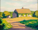Elwyn George Gowen, Cottage in Summer, Oil on panel