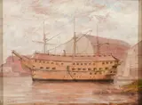 George S. Wasson, USS Constitution, Oil on panel