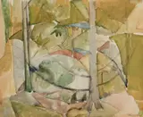 William Zorach, Landscape, Watercolor and pencil on paper