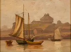 George S. Wasson, "Block House, Fort McLary" Kittery Point, ME, Oil on panel