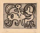 Joan Miró, Femme et oiseau devant la lune