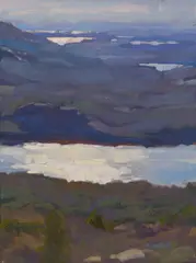 Colin Page, West of Cadillac Mtn., Oil on canvas