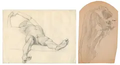 Two Drawings by Joseph Stella, Graphite on paper, sold Aug 2023