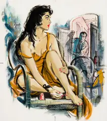 Mitchell Hooks, The Devil's Spawn, Gouache on board