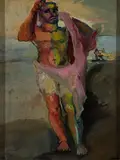 Philip Evergood, Gladiator, Oil on canvas