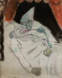 Philip Evergood, Death Tending the Nazi, Oil on canvas