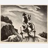 Thomas Hart Benton, Goin' Home, 1937, Lithograph