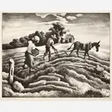 Thomas Hart Benton, Planting, 1939, Lithograph on paper