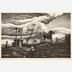 Thomas Hart Benton, Frisky Day, 1939, Lithograph on paper