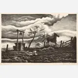Thomas Hart Benton, Frisky Day, 1939, Lithograph on paper
