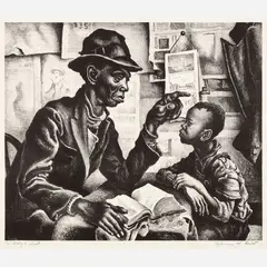 Instruction by Thomas Hart Benton, 1940, Lithograph on paper, sold Aug 2026