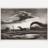 Thomas Hart Benton, The Race, 1942, Lithograph