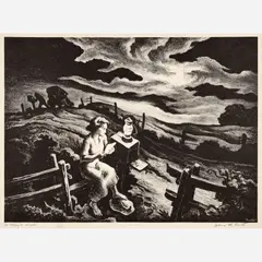 Letters from Overseas by Thomas Hart Benton, 1943, Lithograph on paper, sold Aug 2026