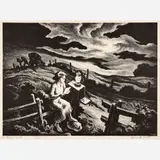 Thomas Hart Benton, Letters from Overseas, 1943, Lithograph on paper