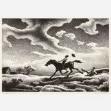 Thomas Hart Benton, Spring Tryout, 1943, Lithograph on paper