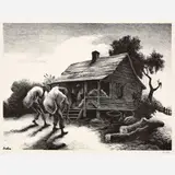 Thomas Hart Benton, Back from the Fields, 1945, Lithograph on paper