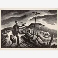 The Boy by Thomas Hart Benton, 1948, Lithograph on paper, sold Aug 2026