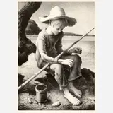 Thomas Hart Benton, The Little Fisherman, 1967, Lithograph on paper