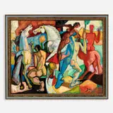 Antonio Diego Voci, Le Amazzoni, 1973, Oil on canvas