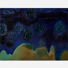 Philomene Bennett, From Our Deck/ New Mexico Night, 1989, Oil on canvas