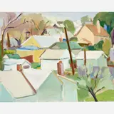Marleen Stein Gold, Houses of Westport, Oil on canvas