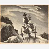 Goin' Home by Thomas Hart Benton, 1937, Lithograph on paper, sold Feb 2026