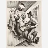 I Got a Girl on Sourwood Mountain by Thomas Hart Benton, 1938, Lithograph, sold Feb 2026