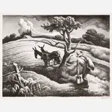 Approaching Storm by Thomas Hart Benton, 1938, Lithograph on paper, sold Feb 2026