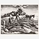 Planting by Thomas Hart Benton, 1939, Lithograph on paper, sold Feb 2026