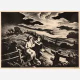 Letters from Overseas by Thomas Hart Benton, 1943, Lithograph on paper, sold Feb 2026