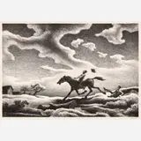 Spring Tryout by Thomas Hart Benton, 1943, Lithograph on paper, sold Feb 2026