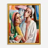 Antonio Diego Voci, Masques de la Comedie Italienne, 1971, Oil on canvas