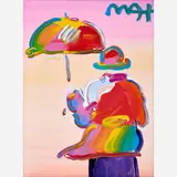 Peter Max, Umbrella Man, Serigraph