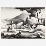 Sorghum Mill by Thomas Hart Benton, 1969, Lithograph on paper, sold Feb 2026